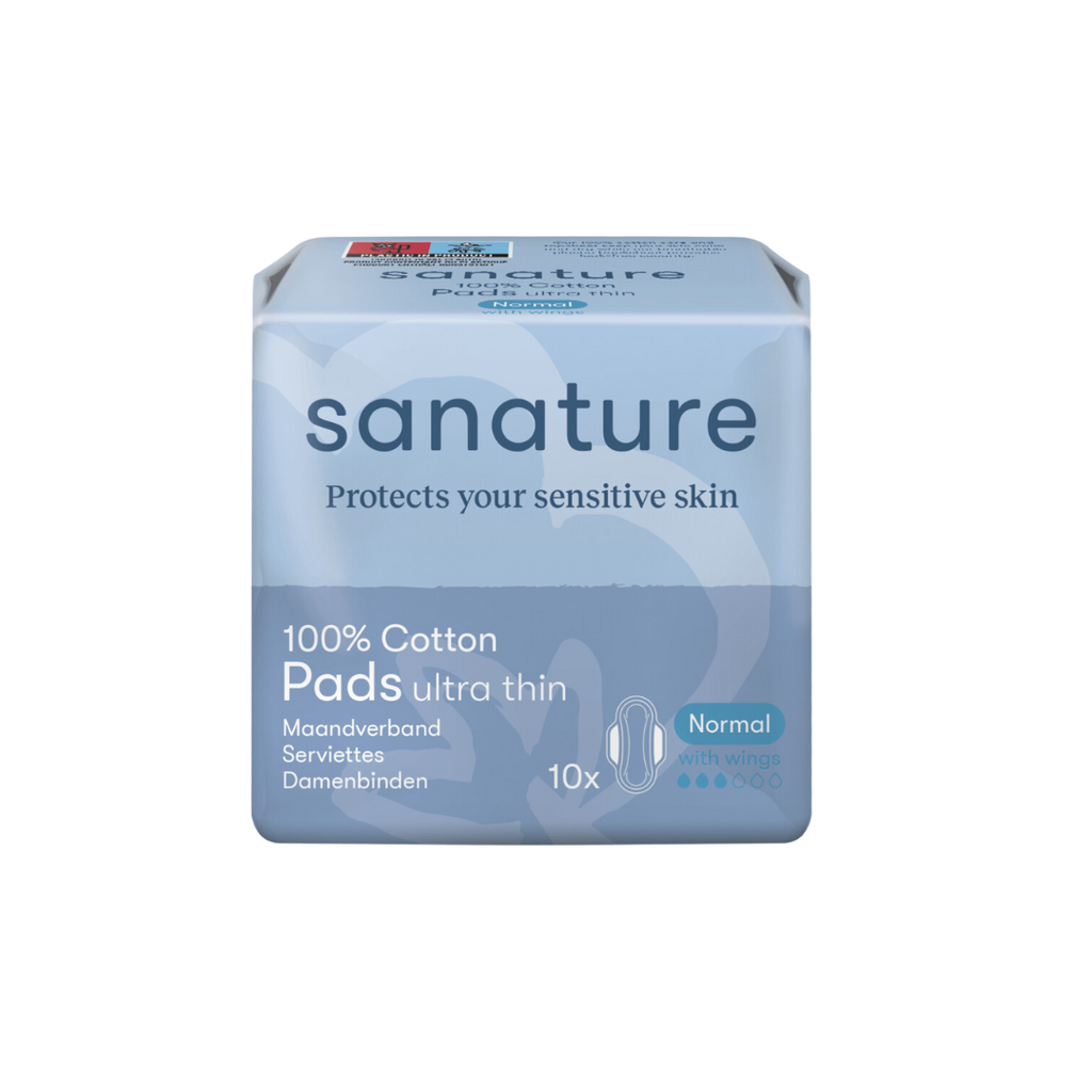 Sanature urine pads with wings