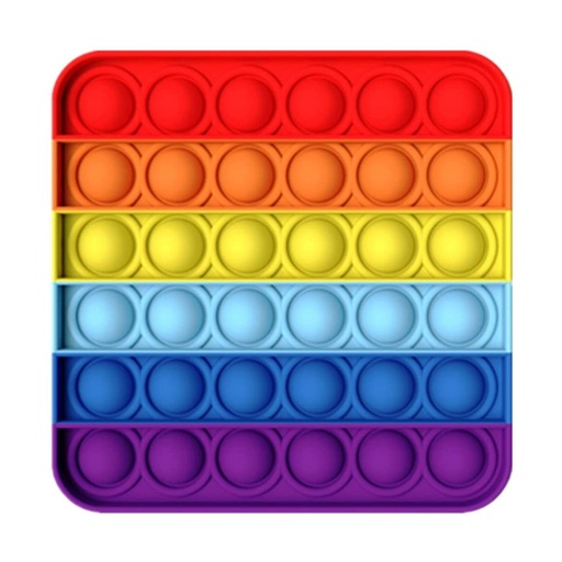 Rainbow square pop it toy