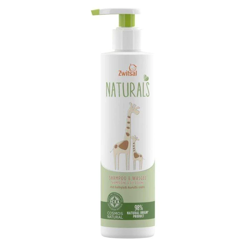 Zwitsal natural shampoo shower gel.