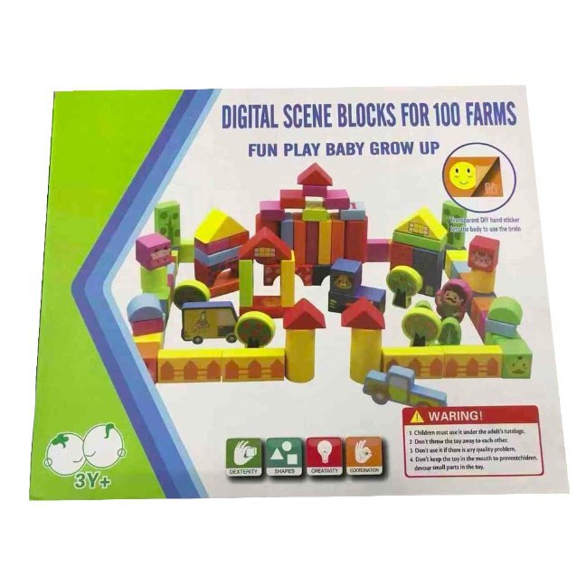 digital scene blocks for 100 farms