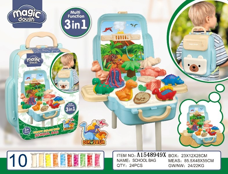 happy fun Dough Backpack Bag Playset Toys Kids kit set