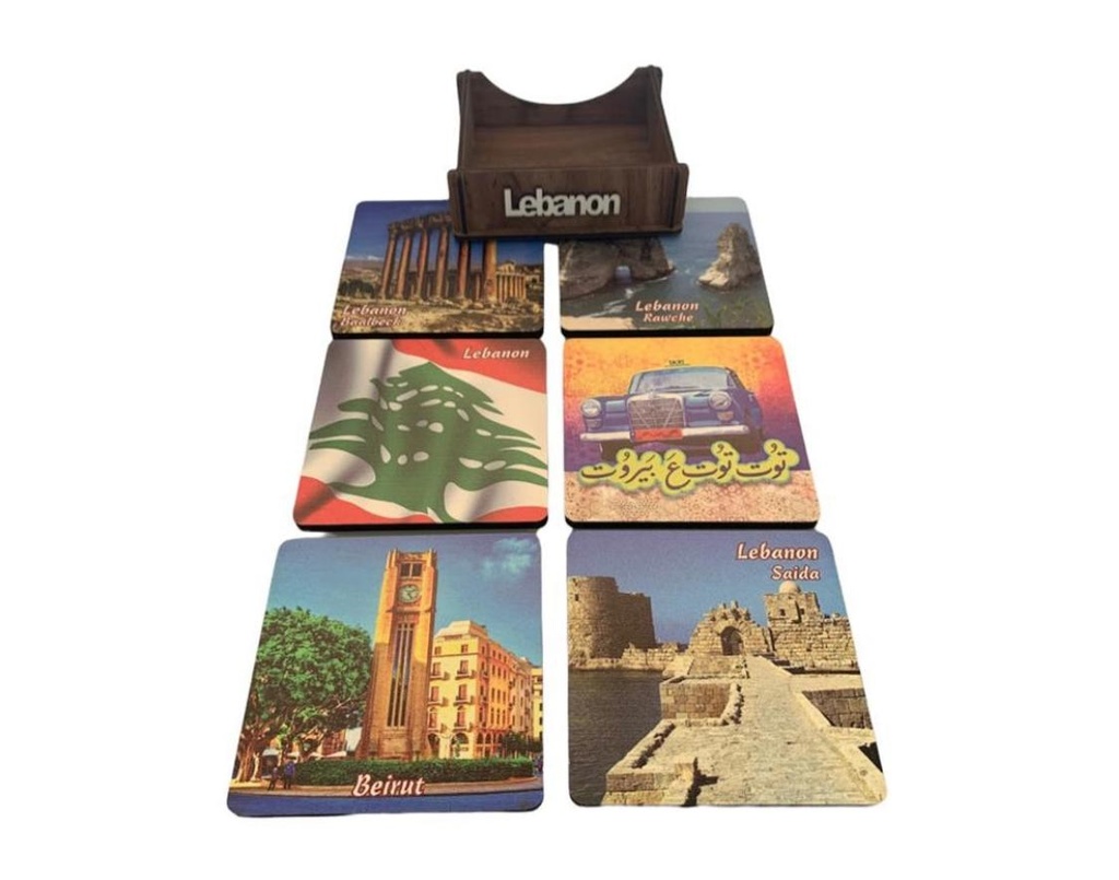 Lebanon themed Wood coasters