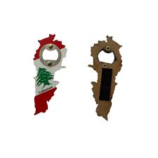 Lebanon map fridge magnet and bottle opener