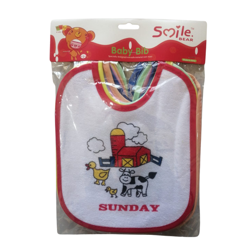 Smile Bear Baby Bib 7pcs