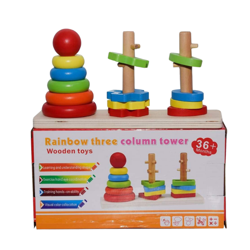 Rainbow Three Column Tower