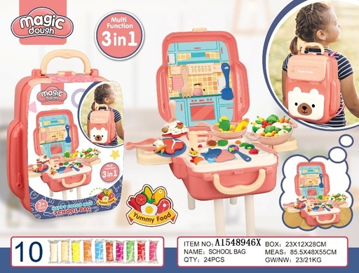 happy fun Dough Backpack Bag Playset Toys Kids kit set